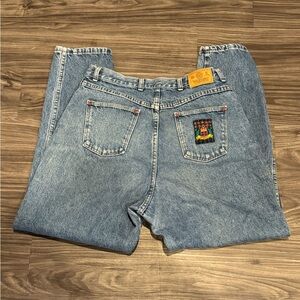 Vintage Wrangler High Rise Jeans Misses 18 Blue Denim USA Made 90s Straight Leg